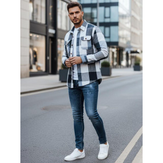 Plava flanelska muška košulja DX2676