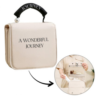 Kremasta sklopiva kozmetička torba