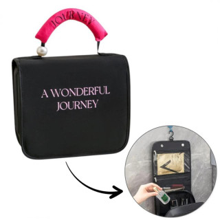 Sklopiva crna kozmetička torba