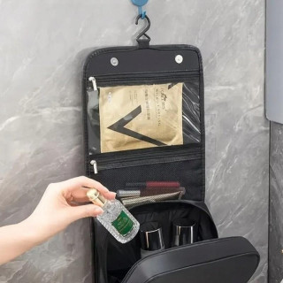 Sklopiva crna kozmetička torba