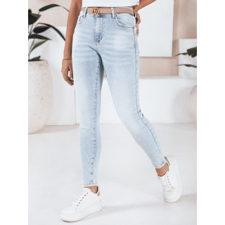 Ženske svijetloplave traperice s cirkonima UY2808