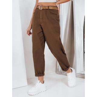 Ženske smeđe traperice mom fit UY2844