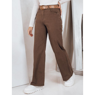 Široke smeđe ženske traperice UY2845