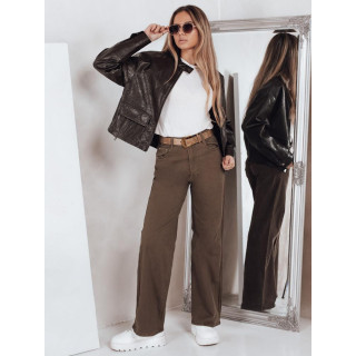 Široke smeđe ženske traperice UY2845