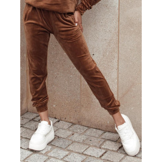 Ženske smeđe trenirke od velura UY2838