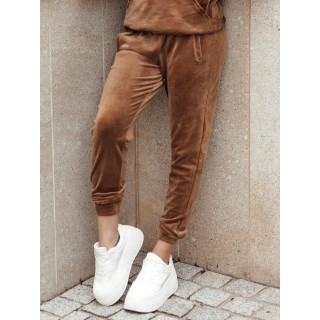 Ženske smeđe trenirke od velura UY2838