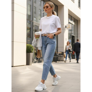 Ženske široke traperice s remenom UY2883