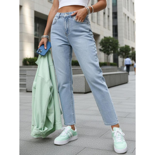 Ženske svijetloplave mom fit traperice UY2895