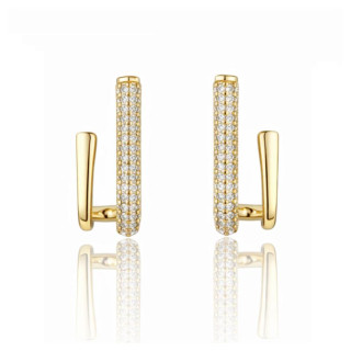 Pozlaćene ženske naušnice s cirkonima