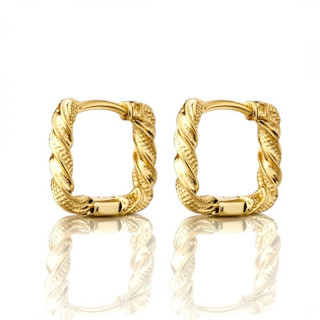 Ženske naušnice s kvadratnim pozlatom