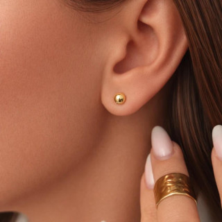 Pozlaćene ženske kuglaste naušnice