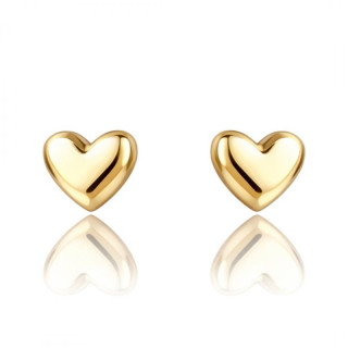 Ženske pozlaćene naušnice sa srcima
