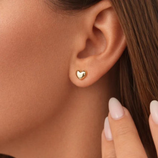 Ženske pozlaćene naušnice sa srcima