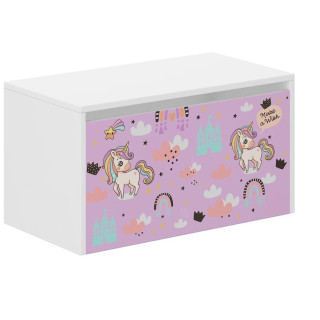 Dječja kutija za igračke - RUŽIČASTI JEDNOROG