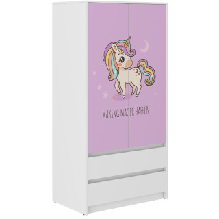 Dječji ormar B-9 - RUŽIČASTI JEDNOROG