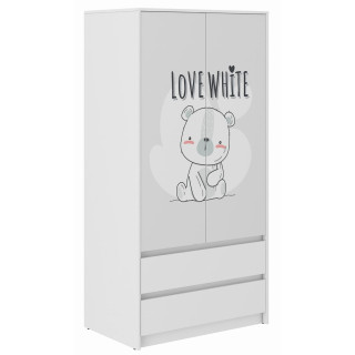 Dječji ormar B-9 - BIJELI MEDVJED