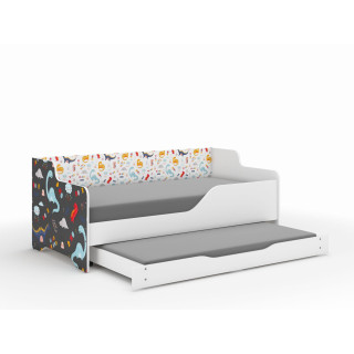 Dječji krevet LILU s dodatnom funkcijom spavanja - 160x80 DINOSAURY