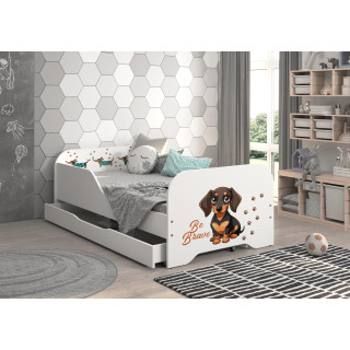 Dječji krevet MIKI - 140x70 HRABRI JAZAVAC
